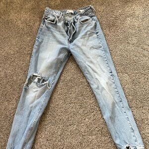 Zara Light Blue Distressed Jeans
